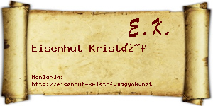 Eisenhut Kristóf névjegykártya