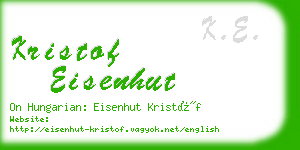 kristof eisenhut business card